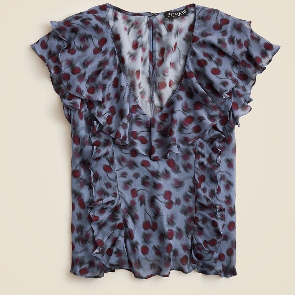 J. Crew RETAIL Ruffle chiffon top